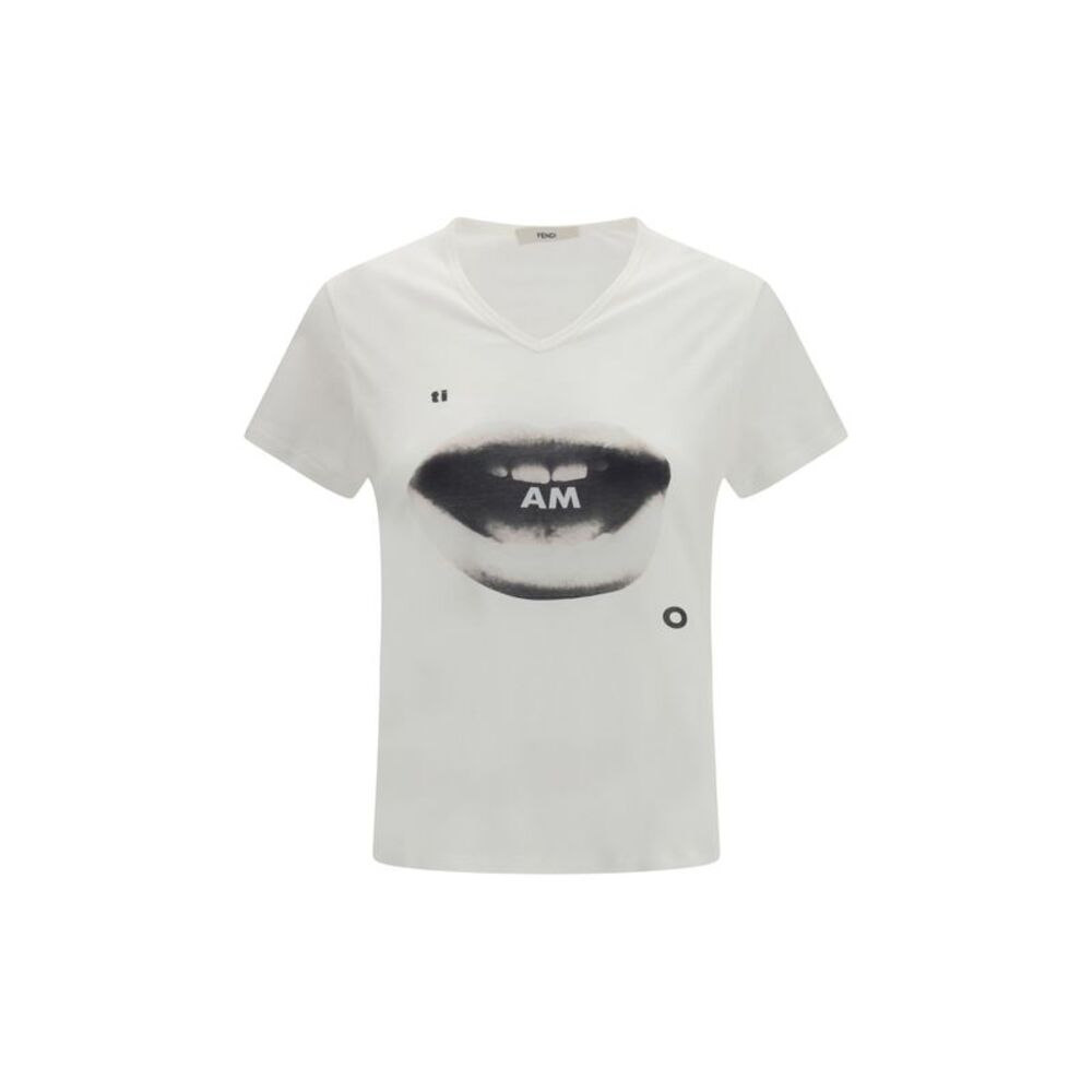 Fendi Women Ti Amo Print Jersey T-Shirt